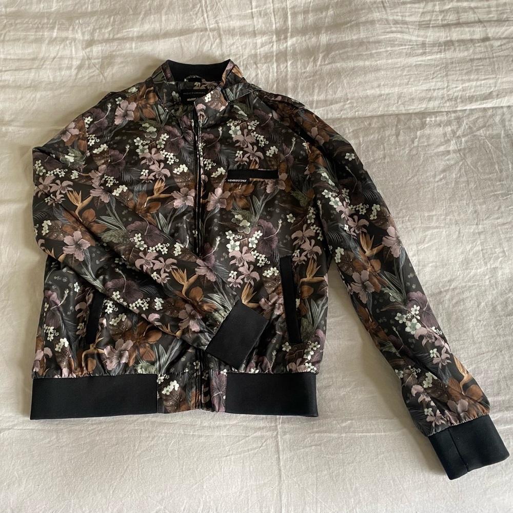 Members Only Nocturnal Floral Jacket Mens Size L
